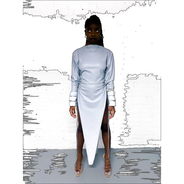 "silver surfer. " 3M long-sleeve adjustable dress
