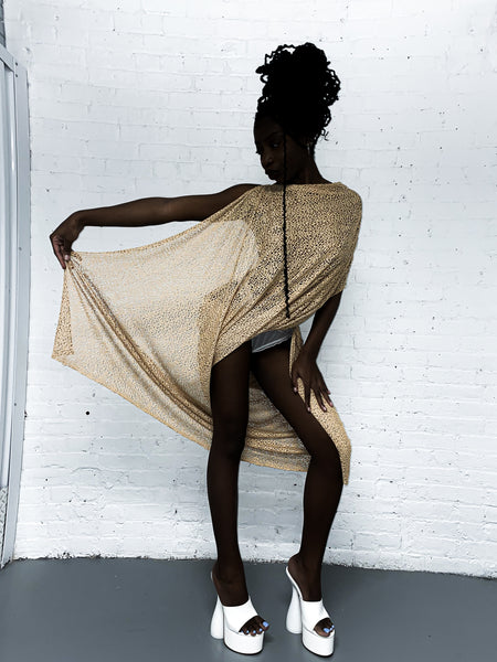 "anomaly." draped dress