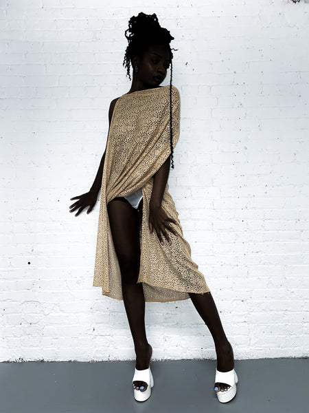 "anomaly." draped dress