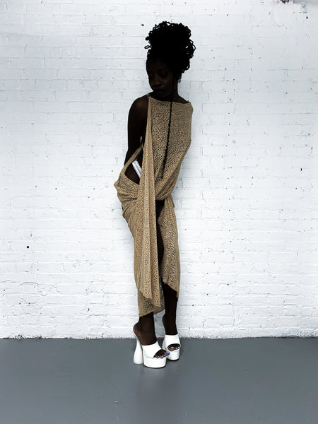 "anomaly." draped dress